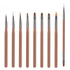BROWN BRUSH SET - 9PC