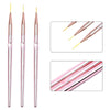 3PC ART BRUSH SET ROSE GOLD HANDLE