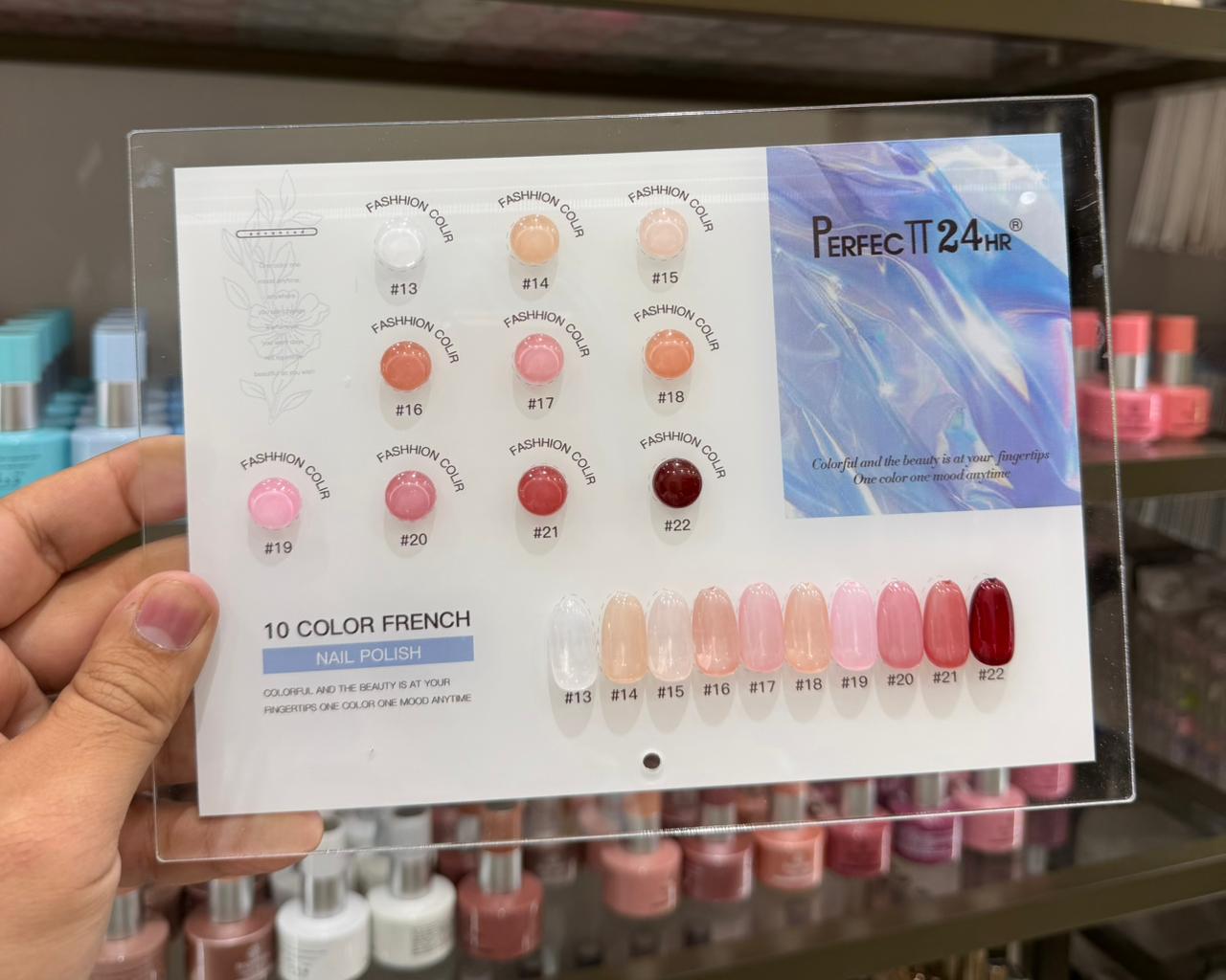 PERFECT 24HR FRENCH/BASE POLISH SET , 15ML - 10PCS - PREMIUM QUALITY