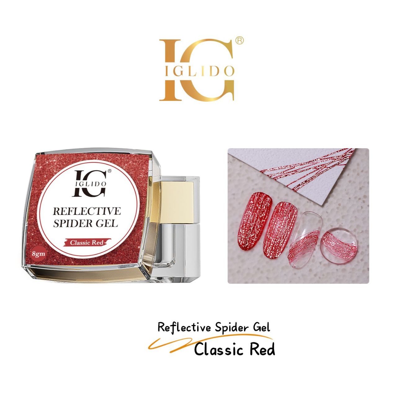 IGLIDO REFLECTIVE SPIDER GEL , 8ML - BRILLIANT QUALITY