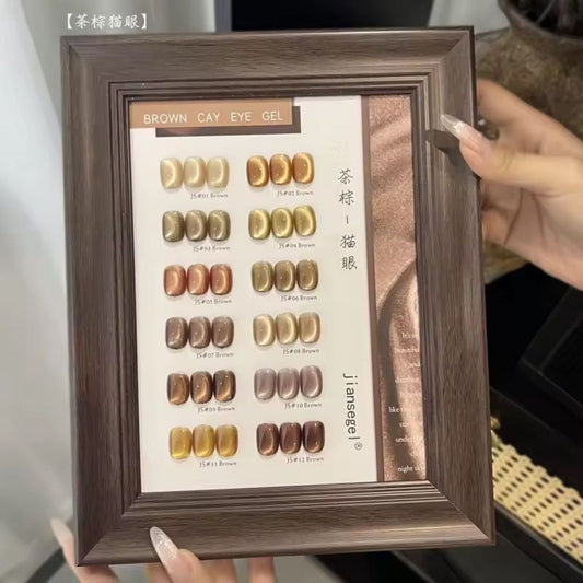 JIANSEGEL 12PCS CATEYE SETS - 15ML - THREE VARIETES