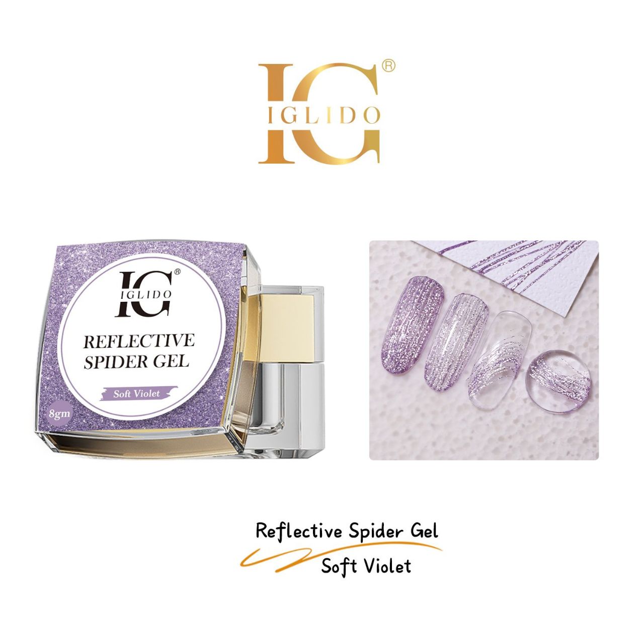 IGLIDO REFLECTIVE SPIDER GEL , 8ML - BRILLIANT QUALITY