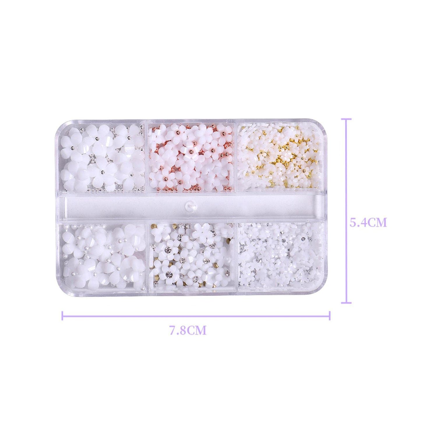 3D FLOWERS WHITE