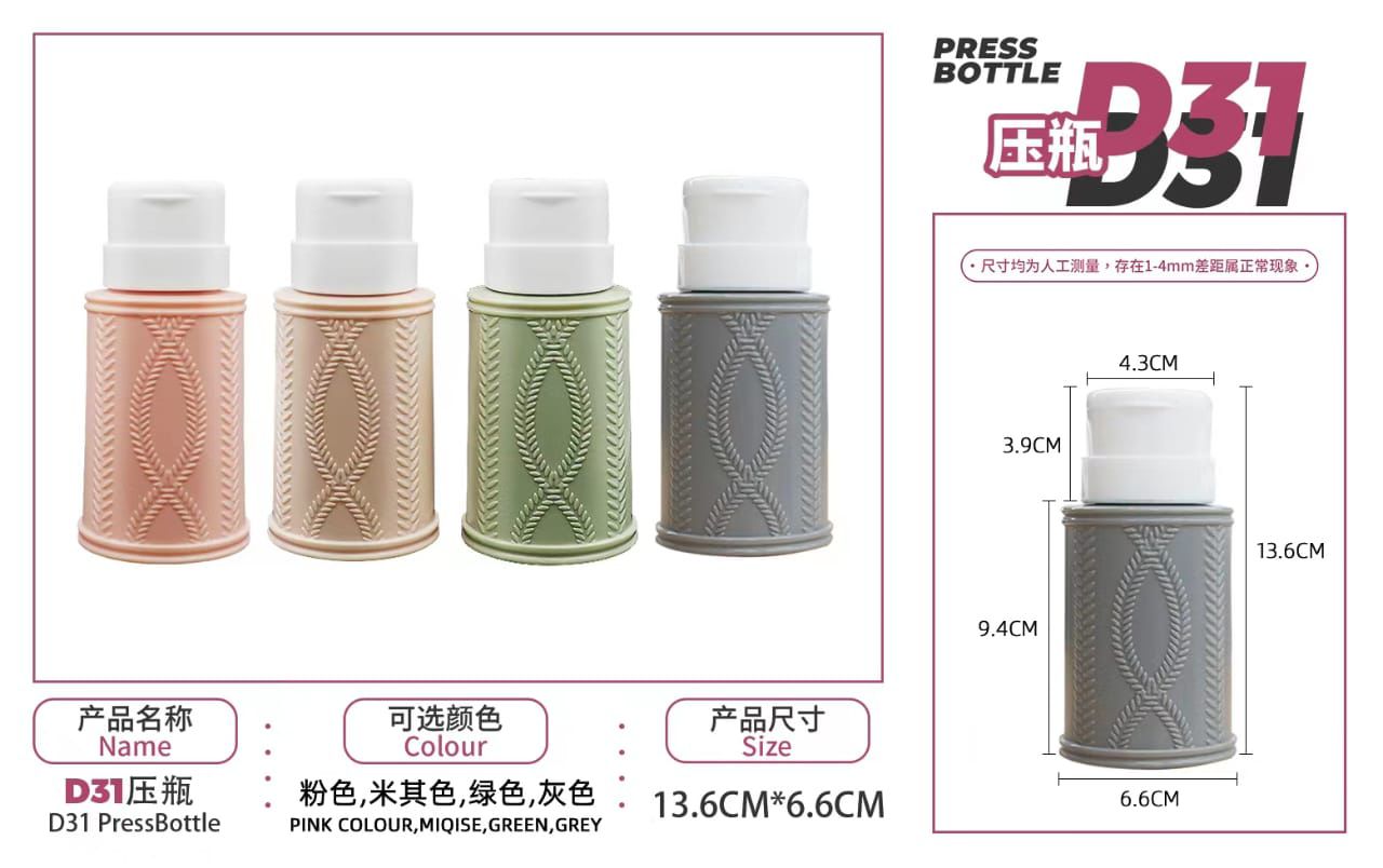 FANCY EMPTY BOTTLE FOR ACETONE