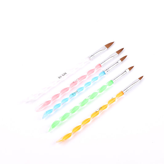RAINBOW ACRYLIC BRUSH SET 5PC