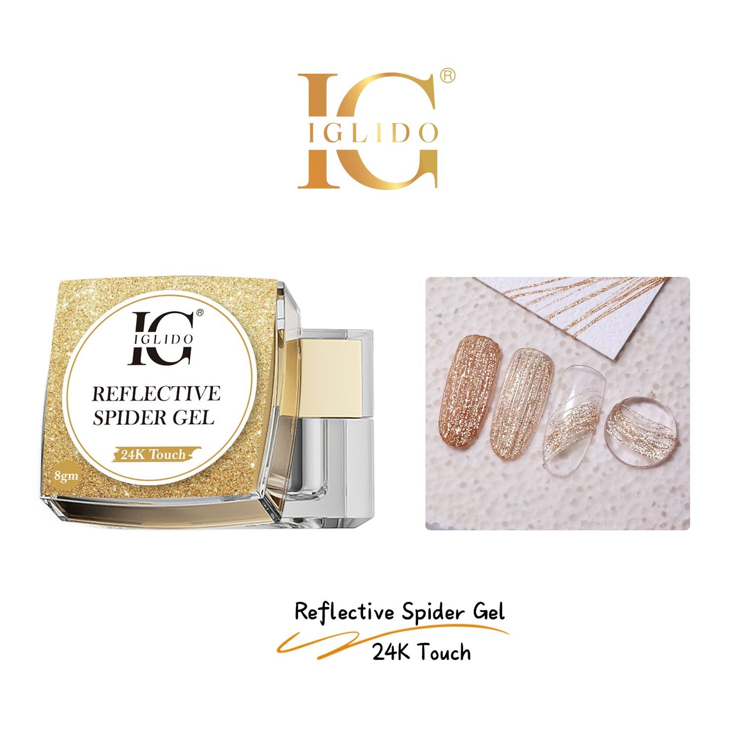 IGLIDO REFLECTIVE SPIDER GEL , 8ML - BRILLIANT QUALITY