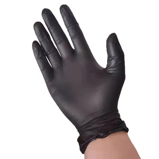 BLACK HAND GLOVES - 100PC - SMALL SIZE