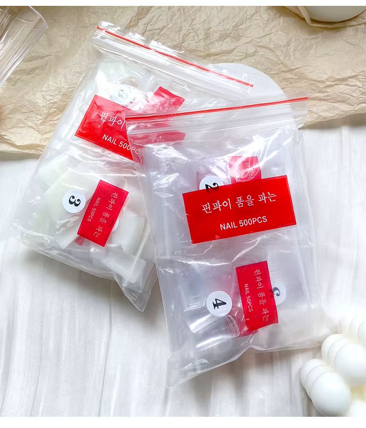 NAIL TIPS POUCH , CHINESE - VERY GOOD QUALITY - 500PCS