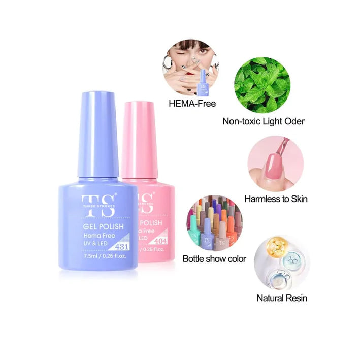 THREE STREOKES LUX5 GEL POLISH KIT , 60+5PC - 7.5ML