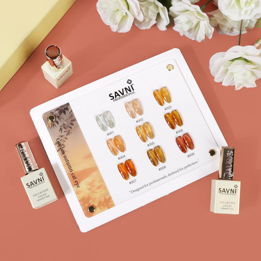 SAVNI 9PC PREMIUM QUALITY CATEYE SET , TWO VARIETIES - 15ML