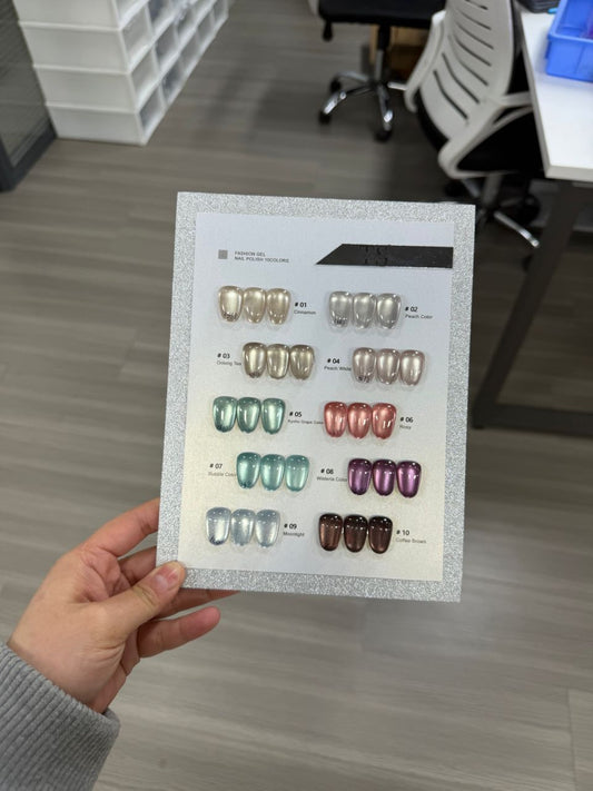 THREE STROKES 10PC LIGHT ENCOUNTER CATEYE GEL POLISH SET