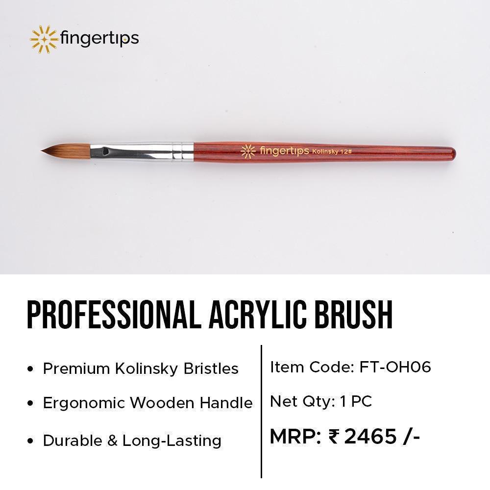 FINGERTIP 100% KOLINSKY ACRYLIC BRUSH - 12NO