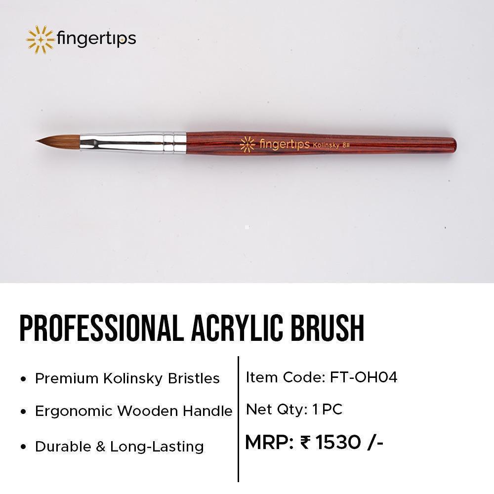 FINGERTIP 100% KOLINSKY ACRYLIC BRUSH - 8NO