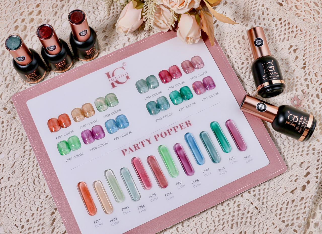 IGLIDO PARTY POPPER CATEYE SET , 15ml - 12pcs
