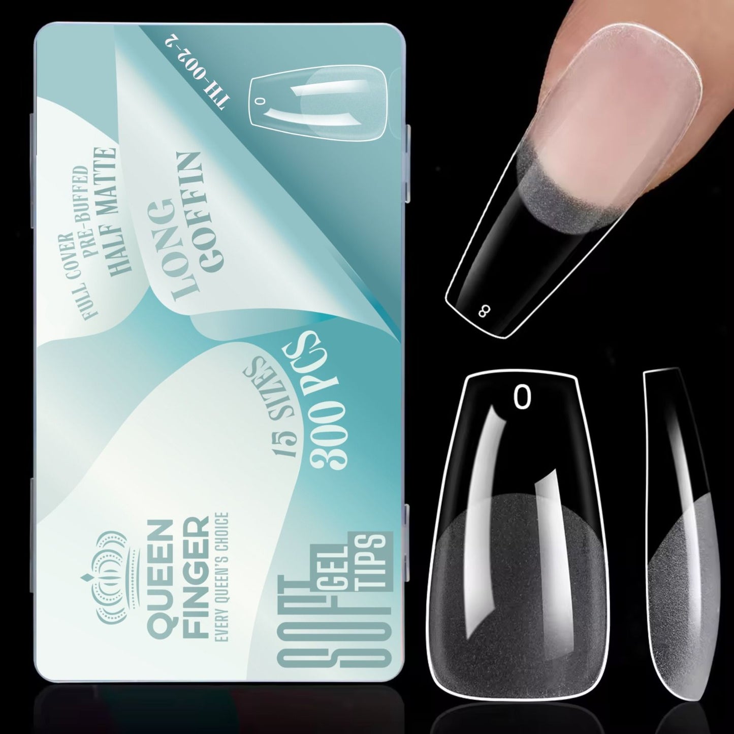 QUEEN FINGER 300PC TIP BOX