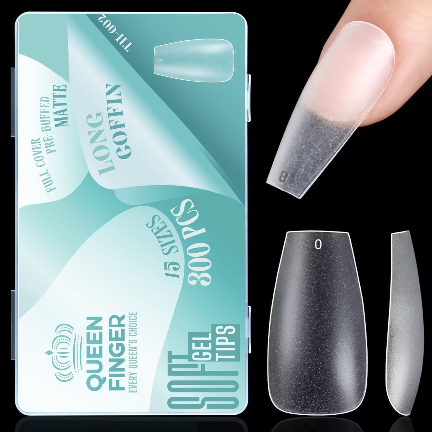 QUEEN FINGER 300PC TIP BOX