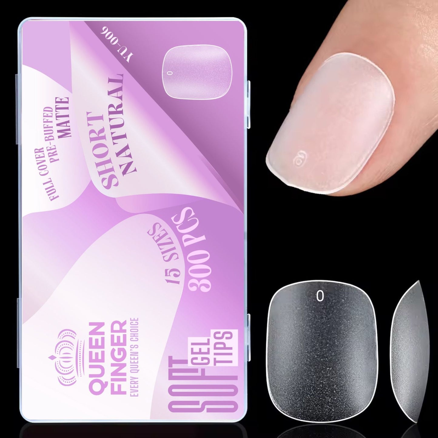 QUEEN FINGER 300PC TIP BOX