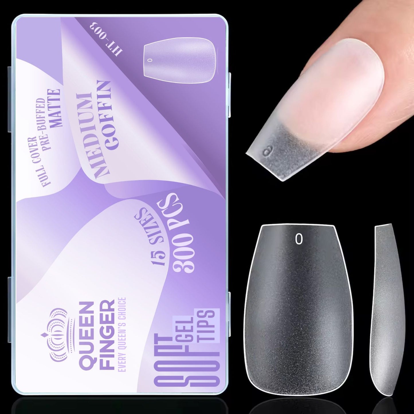 QUEEN FINGER 300PC TIP BOX