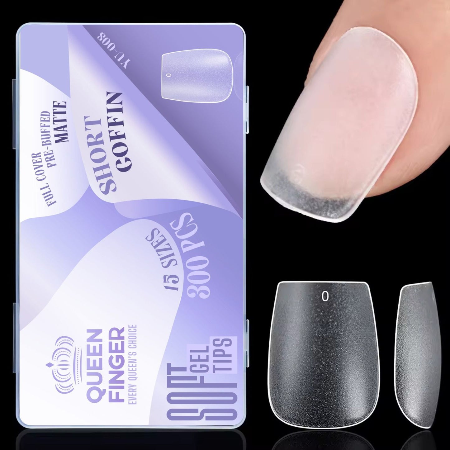QUEEN FINGER 300PC TIP BOX